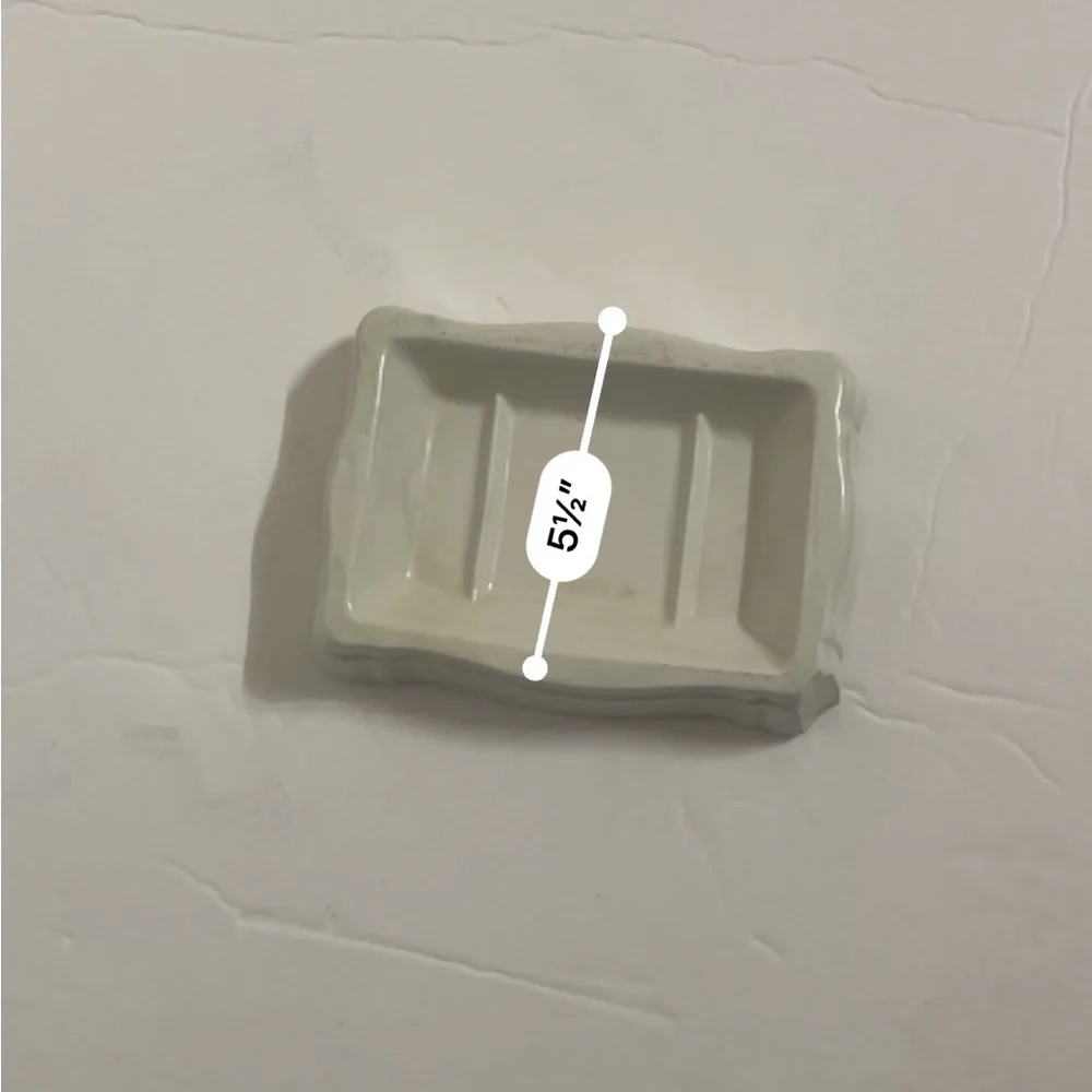 Vintage White Porcelain Soap Holder